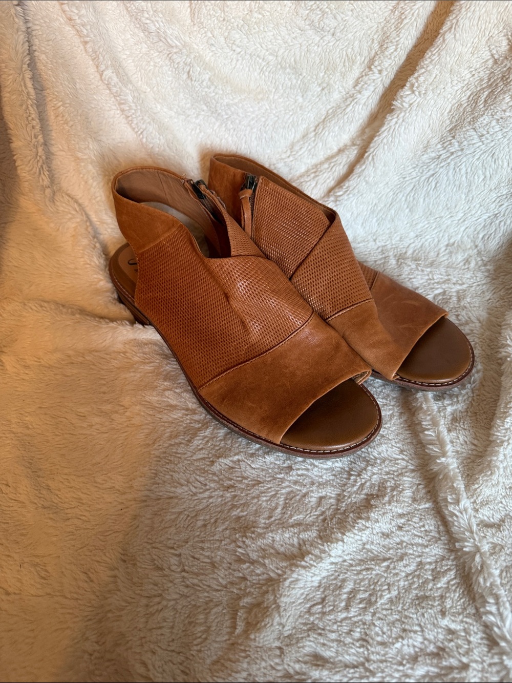 Sofft Open-Toe Suede Sandal in Tan Brown